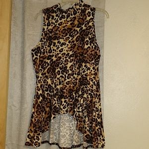 High lo top leopard print